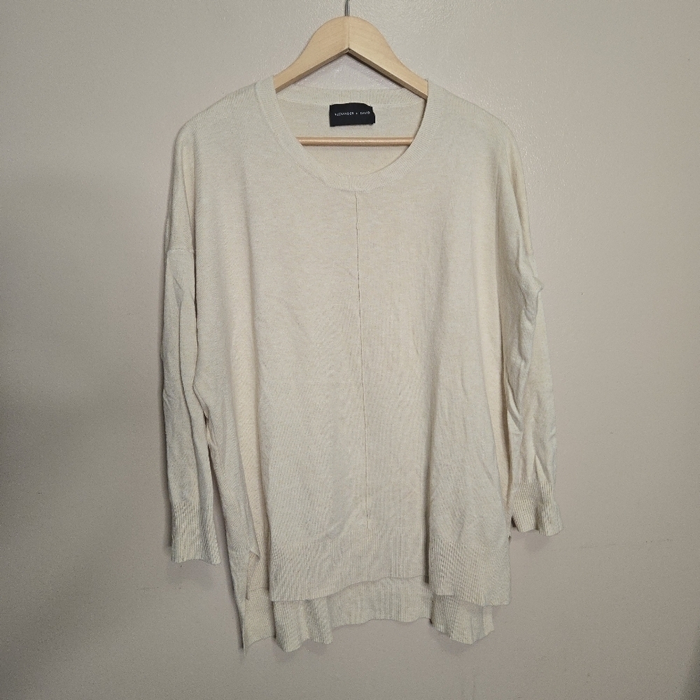 Alexander + David Cream Crew Neck Sweater
